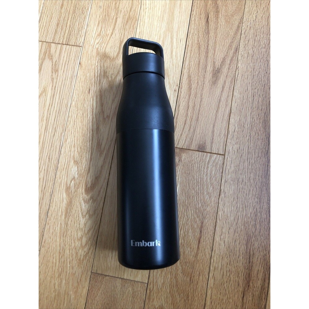 32oz Stainless Steel Hydration Water Bottle - Black- Embark Screw Top